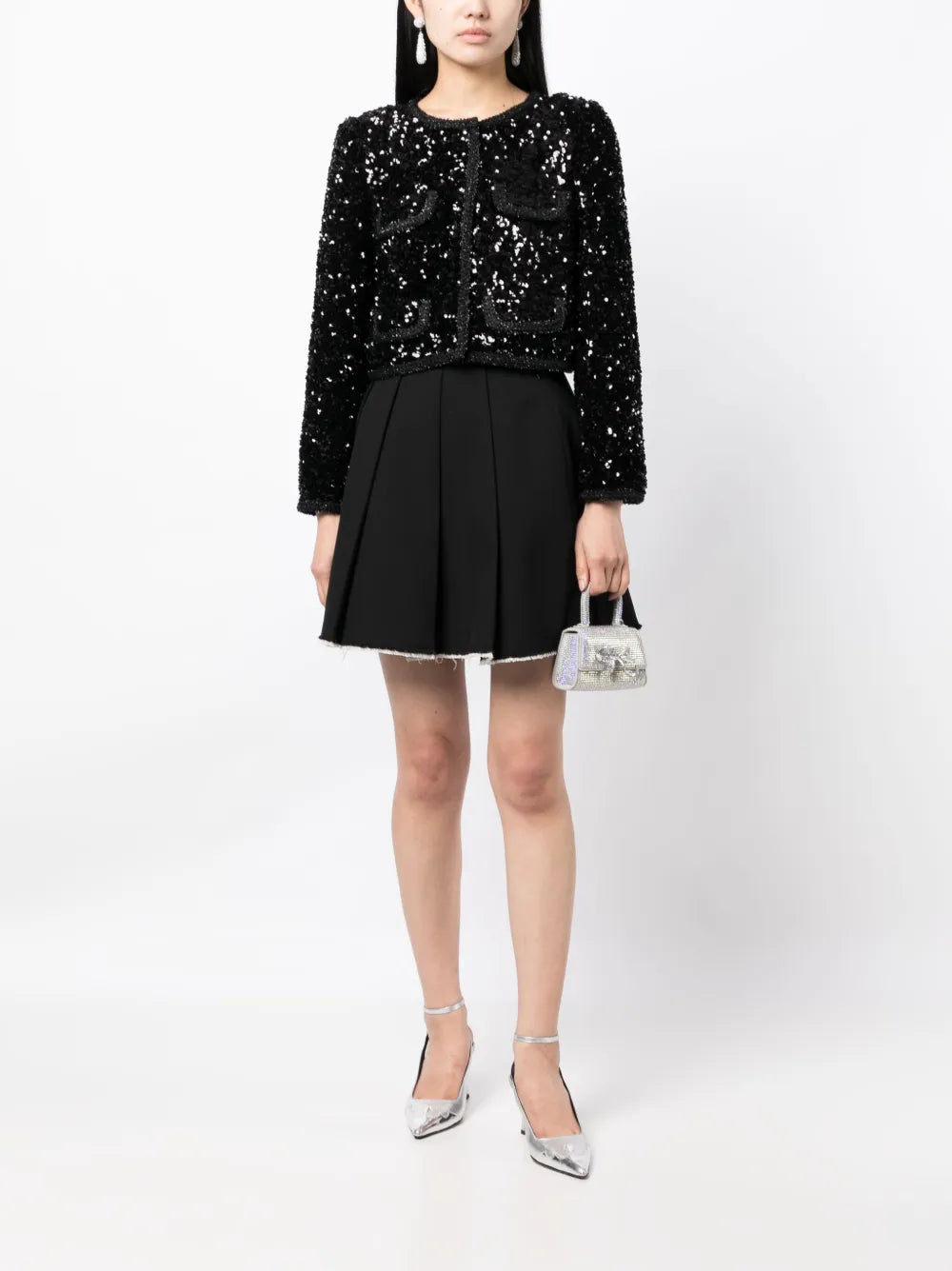 Sequined Cropped Jacket
