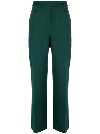 Houndstooth Wide-Leg Trousers