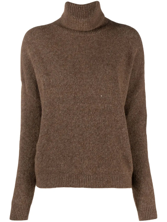 Mélange-Effect Roll-Neck Jumper