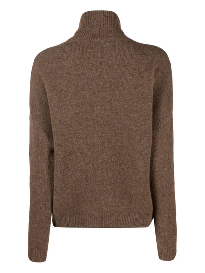 Mélange-Effect Roll-Neck Jumper