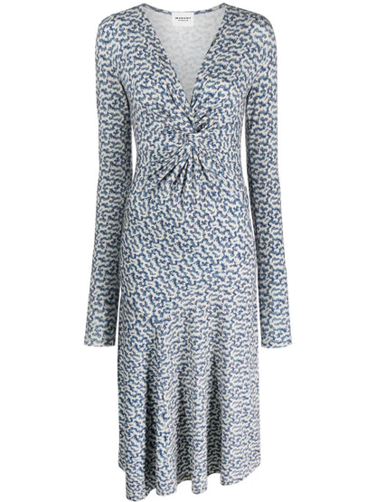 Lania Twist-Detail Midi Dress