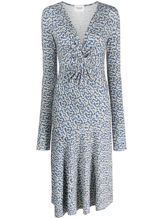 Lania Twist-Detail Midi Dress