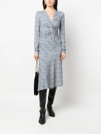 Lania Twist-Detail Midi Dress