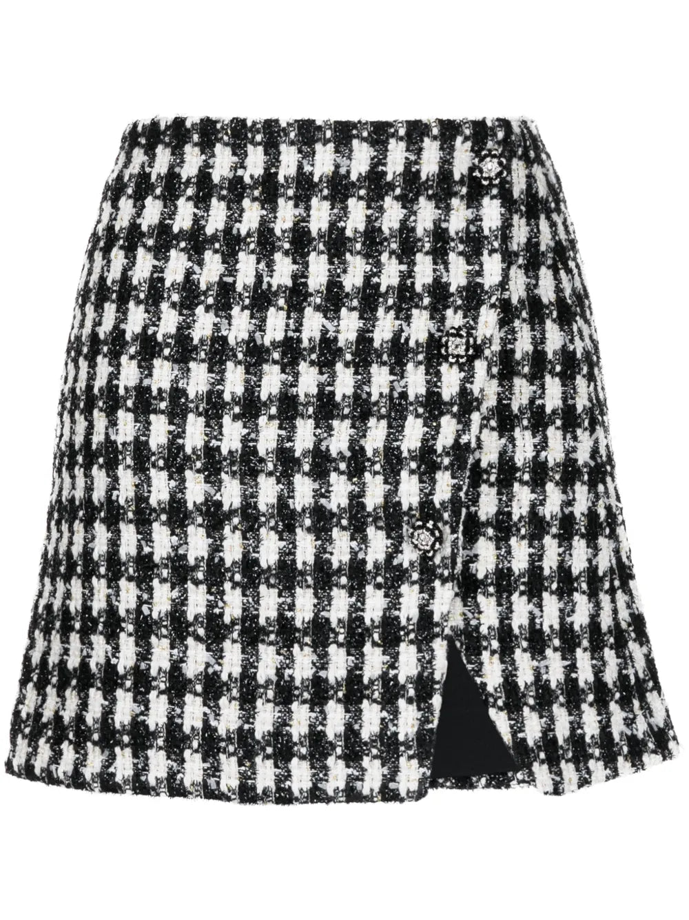 Houndstooth Bouclé Skirt