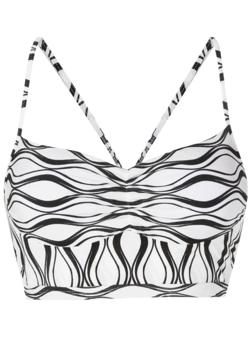 Wave-Print Crop Top