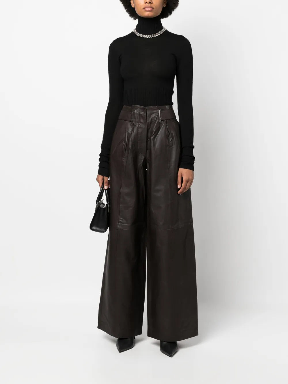 High-Waisted Wide-Leg Trousers