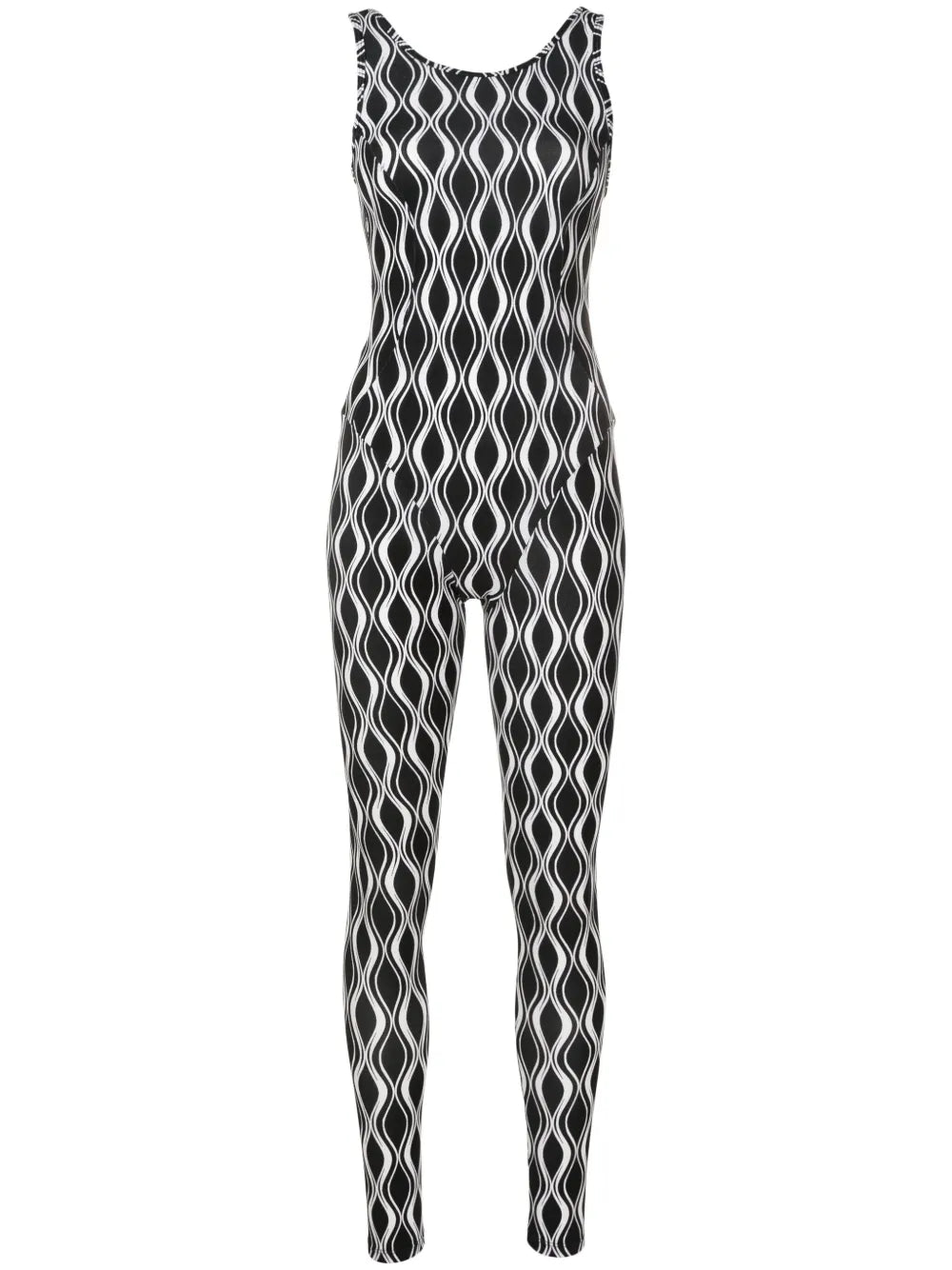 Graphic-Print Cut-Out Jumpsuit
