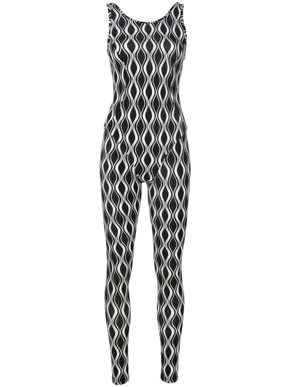 Graphic-Print Cut-Out Jumpsuit