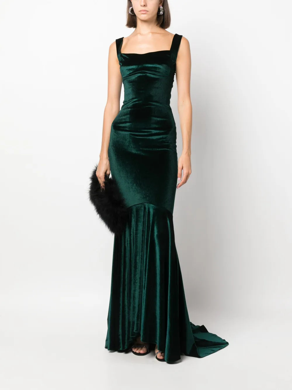 Velour Sleeveless Maxi Dress