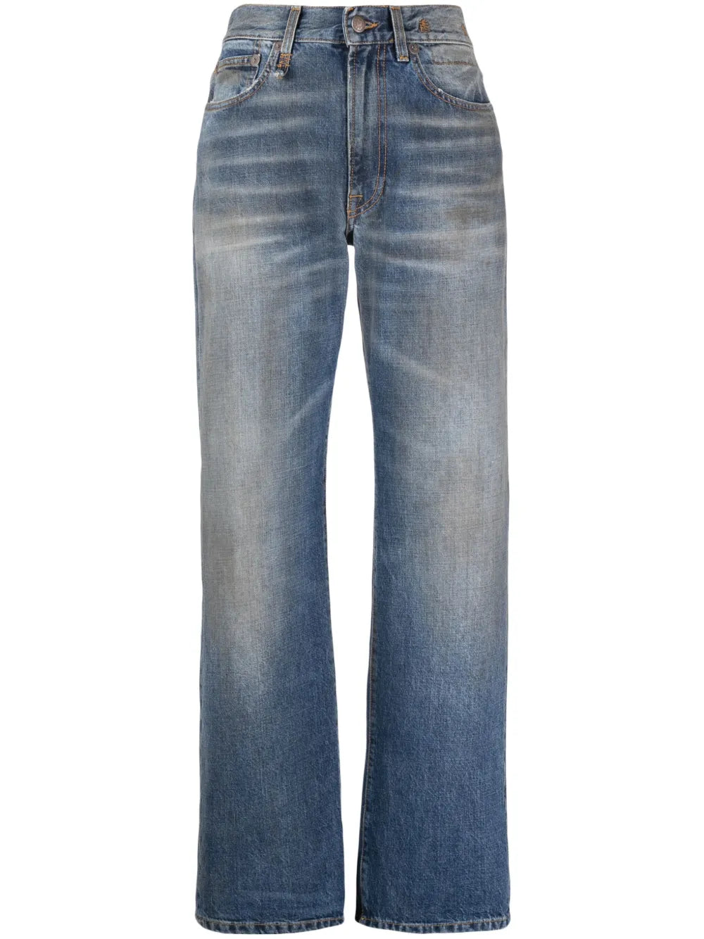 Mid-Rise Straight-Leg Jeans