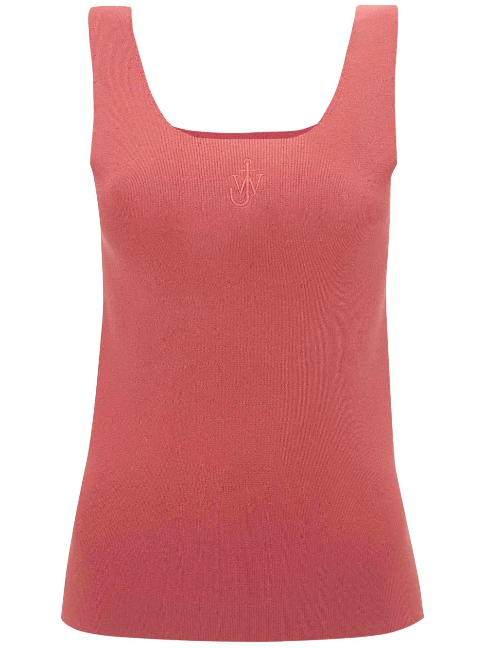 Jw-Embroidered Ribbed Tank Top