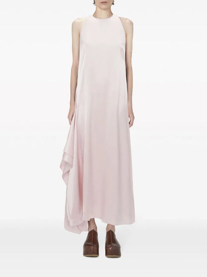 Sleeveless Draped Midi Dress