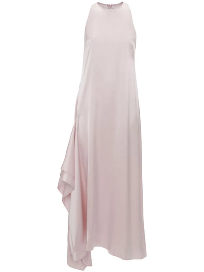 Sleeveless Draped Midi Dress