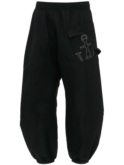 Twisted Anchor-Print Track Pants