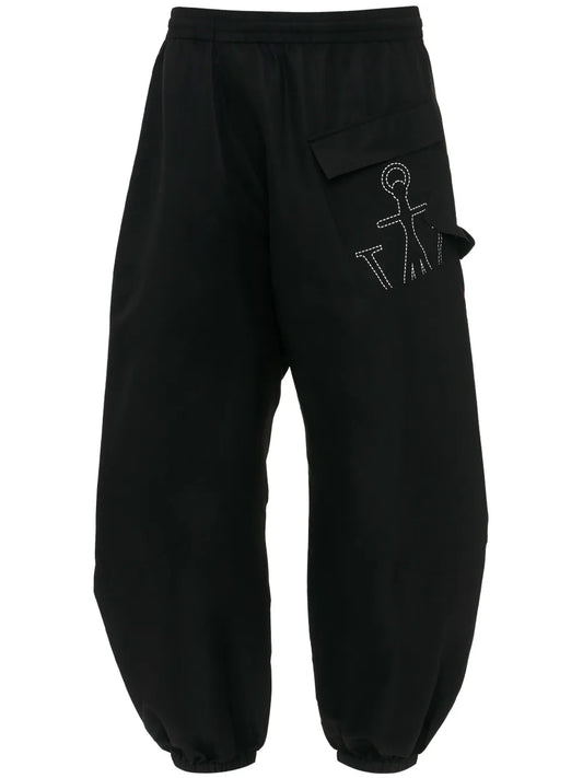 Twisted Anchor-Print Track Pants