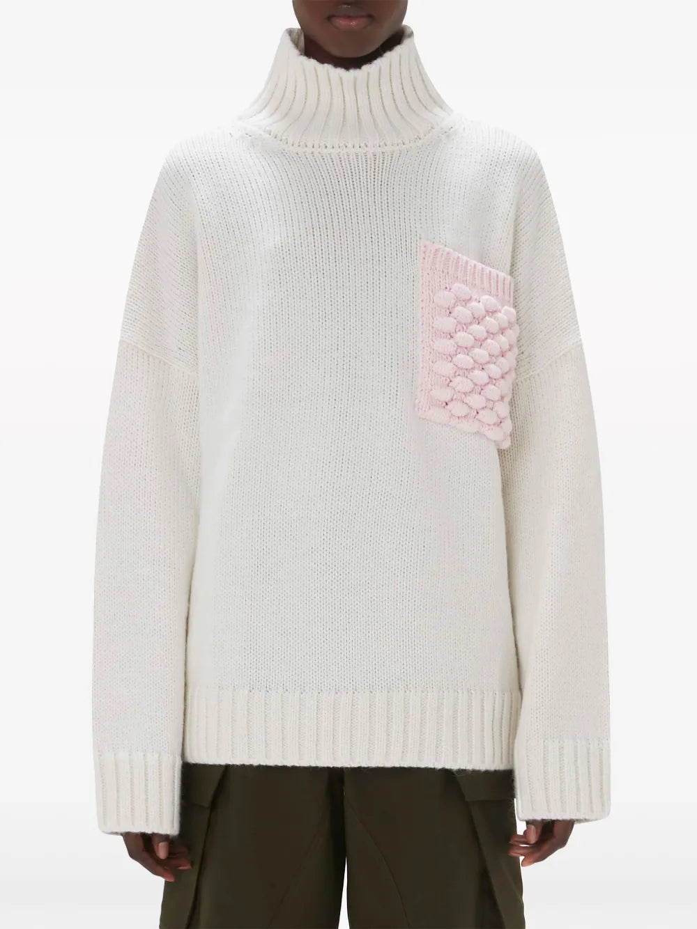 Popcorn-Patch Sweater