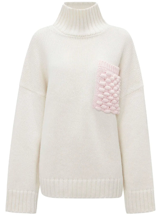 Popcorn-Patch Sweater