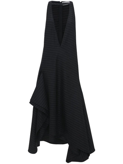V-Neck Panelled Midi Dress