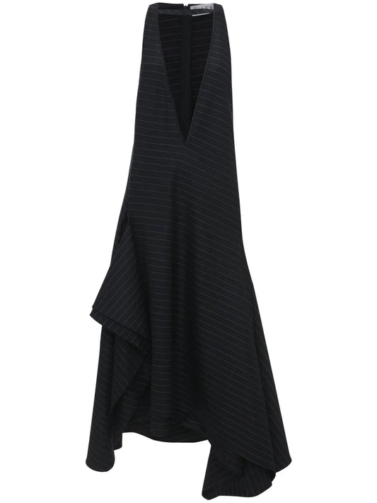 V-Neck Panelled Midi Dress