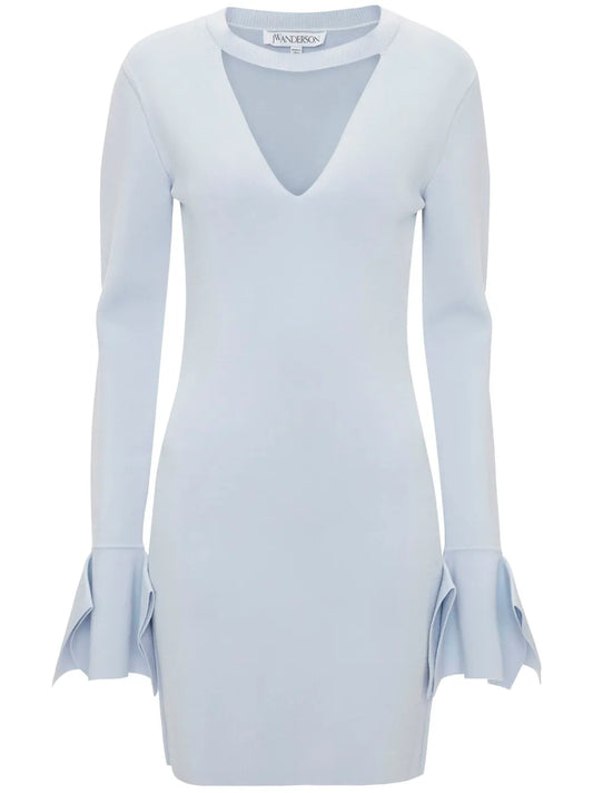 Ruffle-Detail Cut-Out Minidress