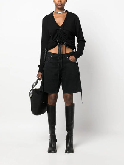 Drawstring Merino Cardigan