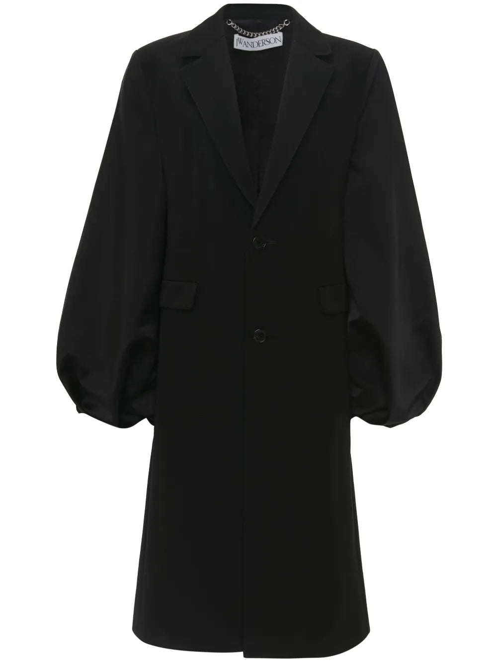 Balloon-Sleeve Long Coat