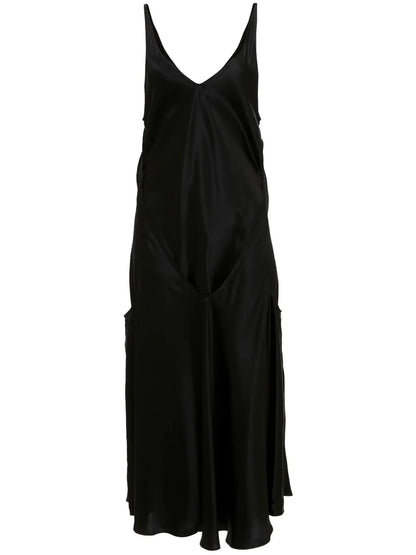 Long-Sleeve Asymmetric-Hem Dress