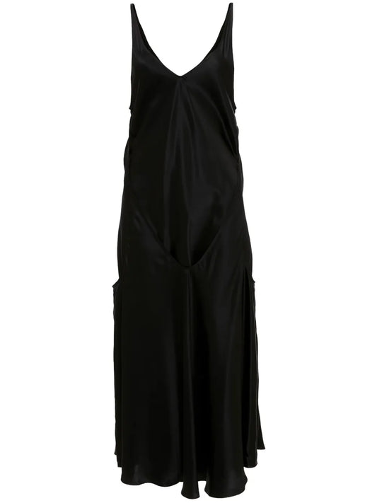 Long-Sleeve Asymmetric-Hem Dress
