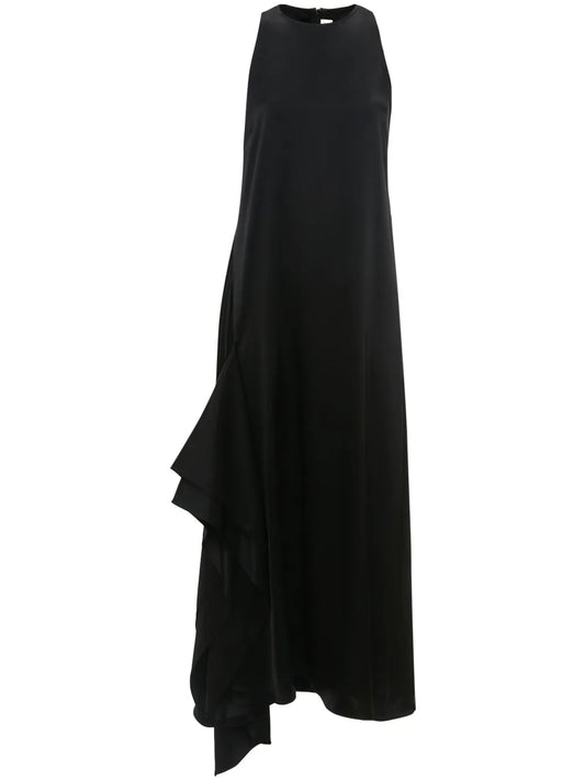 Sleeveless Draped Midi Dress