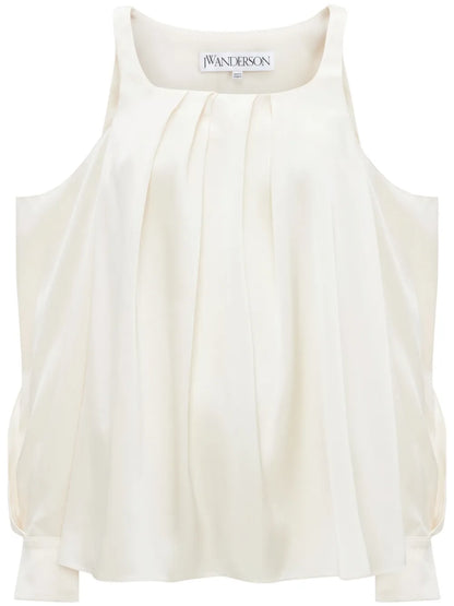 Twisted Cold-Shoulder Blouse