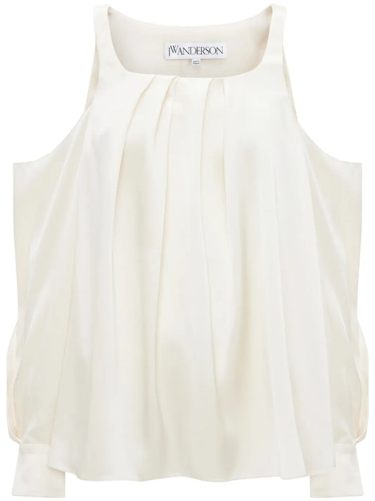 Twisted Cold-Shoulder Blouse