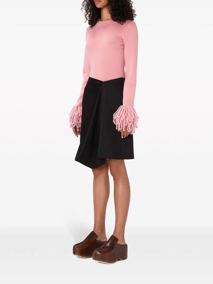 Draped Asymmetric Miniskirt