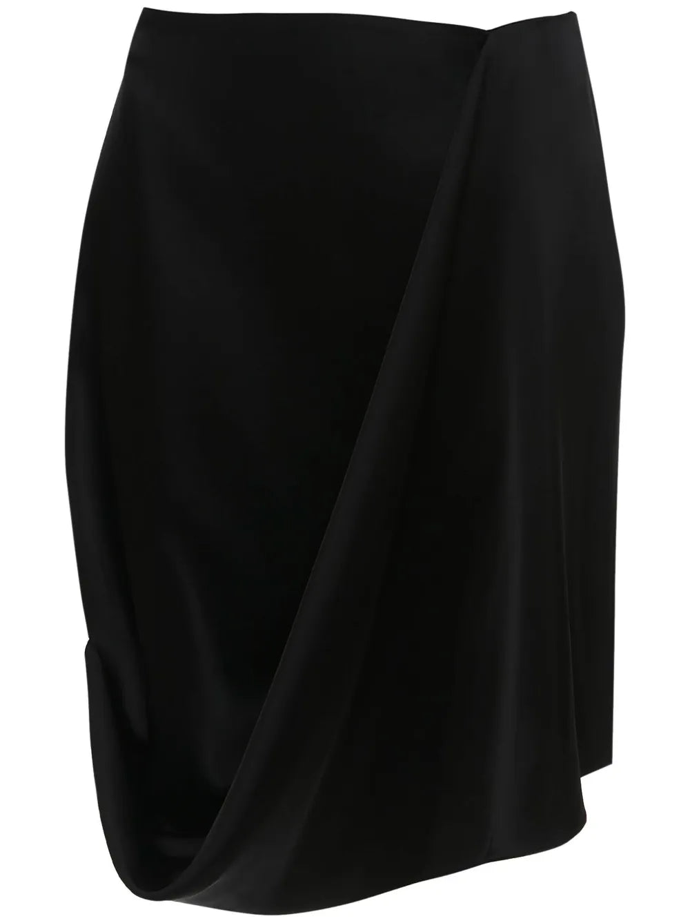 Draped Asymmetric Miniskirt