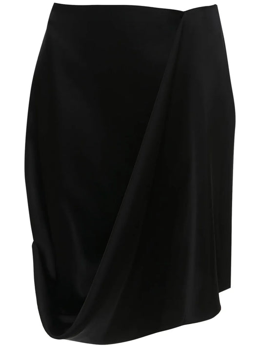 Draped Asymmetric Miniskirt
