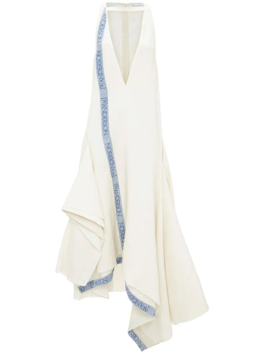 V-Neck Asymmetric Maxi Dress