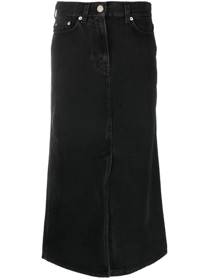 Organic-Cotton Midi Skirt