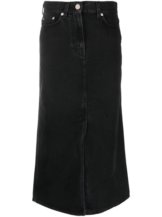 Organic-Cotton Midi Skirt