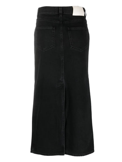 Organic-Cotton Midi Skirt
