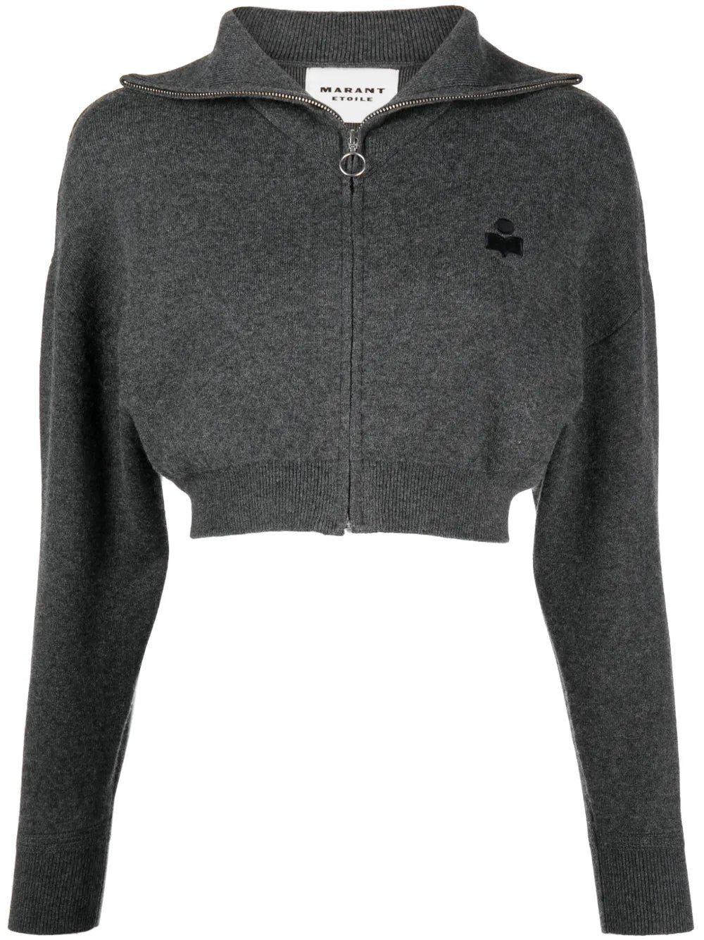 Oxane Zip-Up Cropped Cardigan