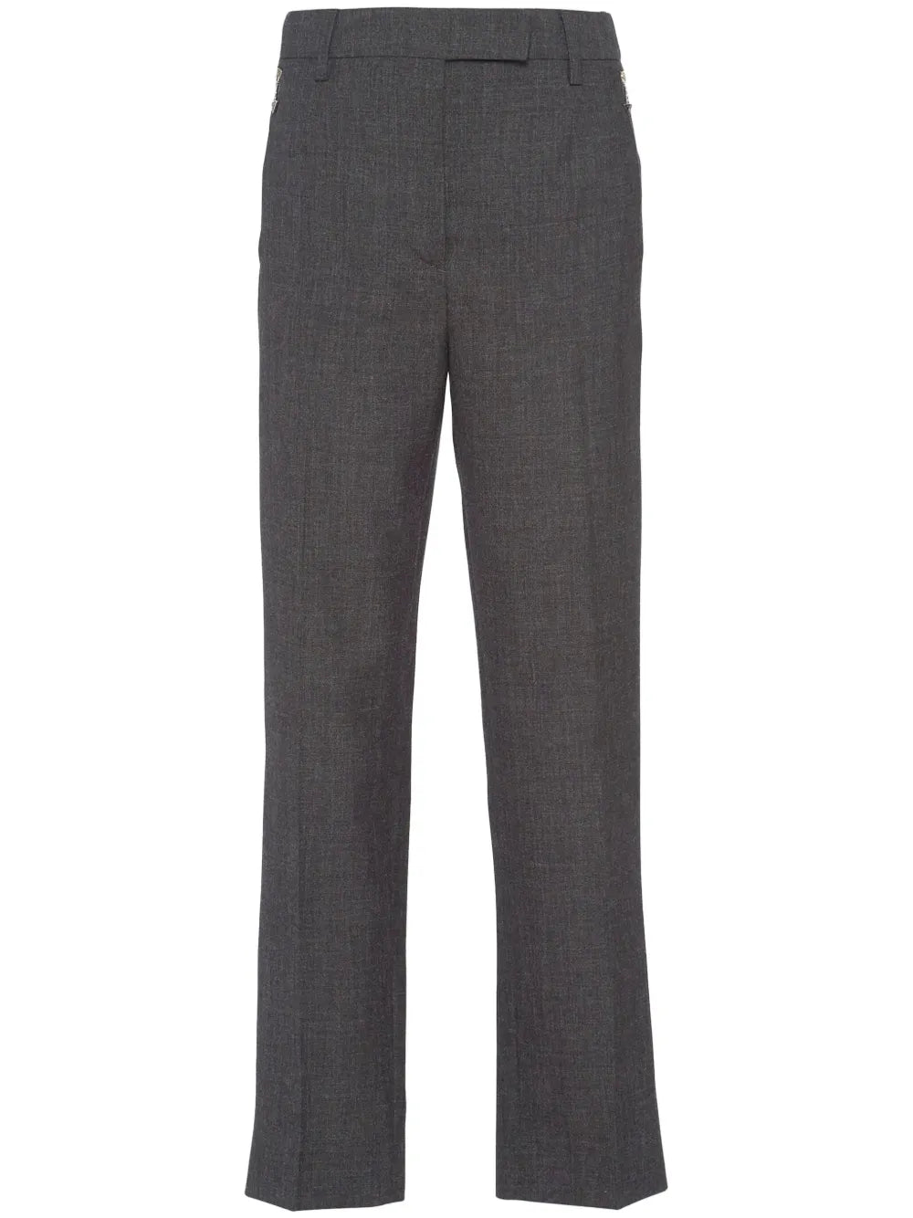 Zip-Pocket Wool Trousers