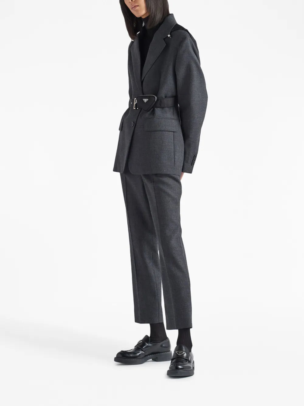 Zip-Pocket Wool Trousers