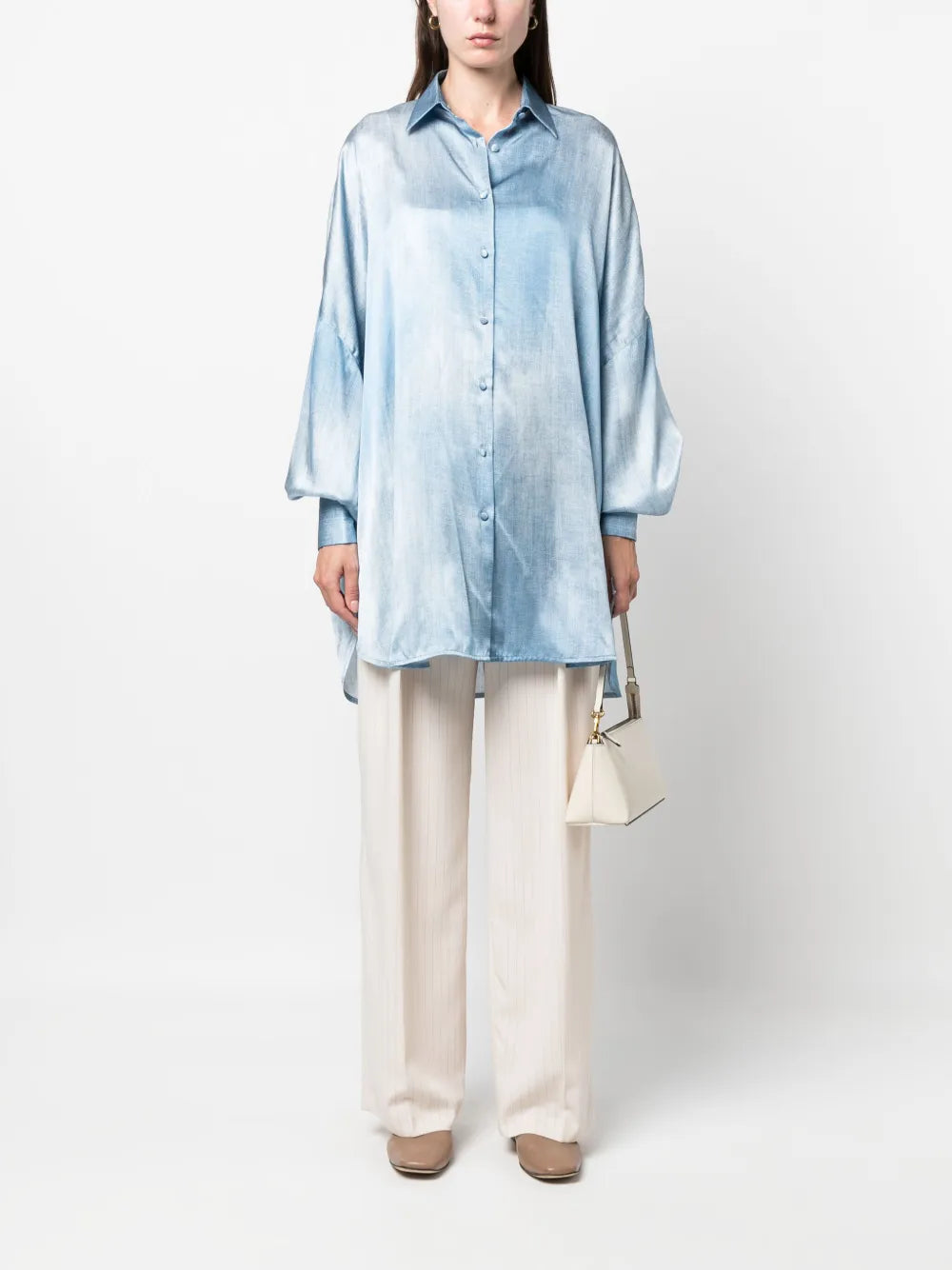 Long-Sleeve Silk Shirt