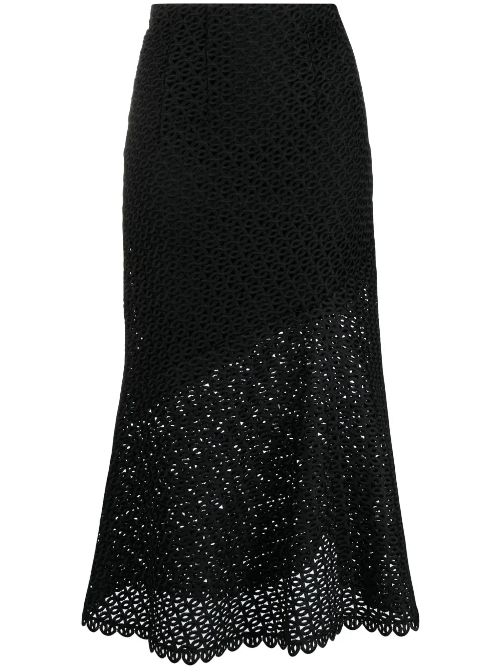 Graphic Performance Macramé Midi Skirt