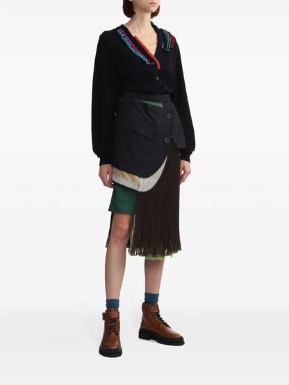 Layered Asymmetric Midi Skirt
