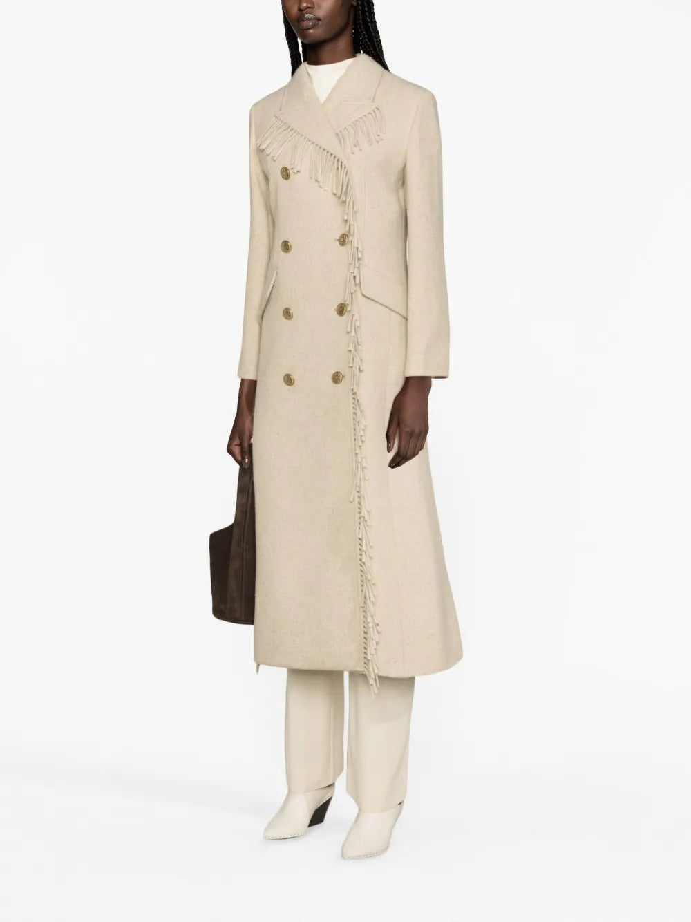 Gardeniia Fringed Long Coat