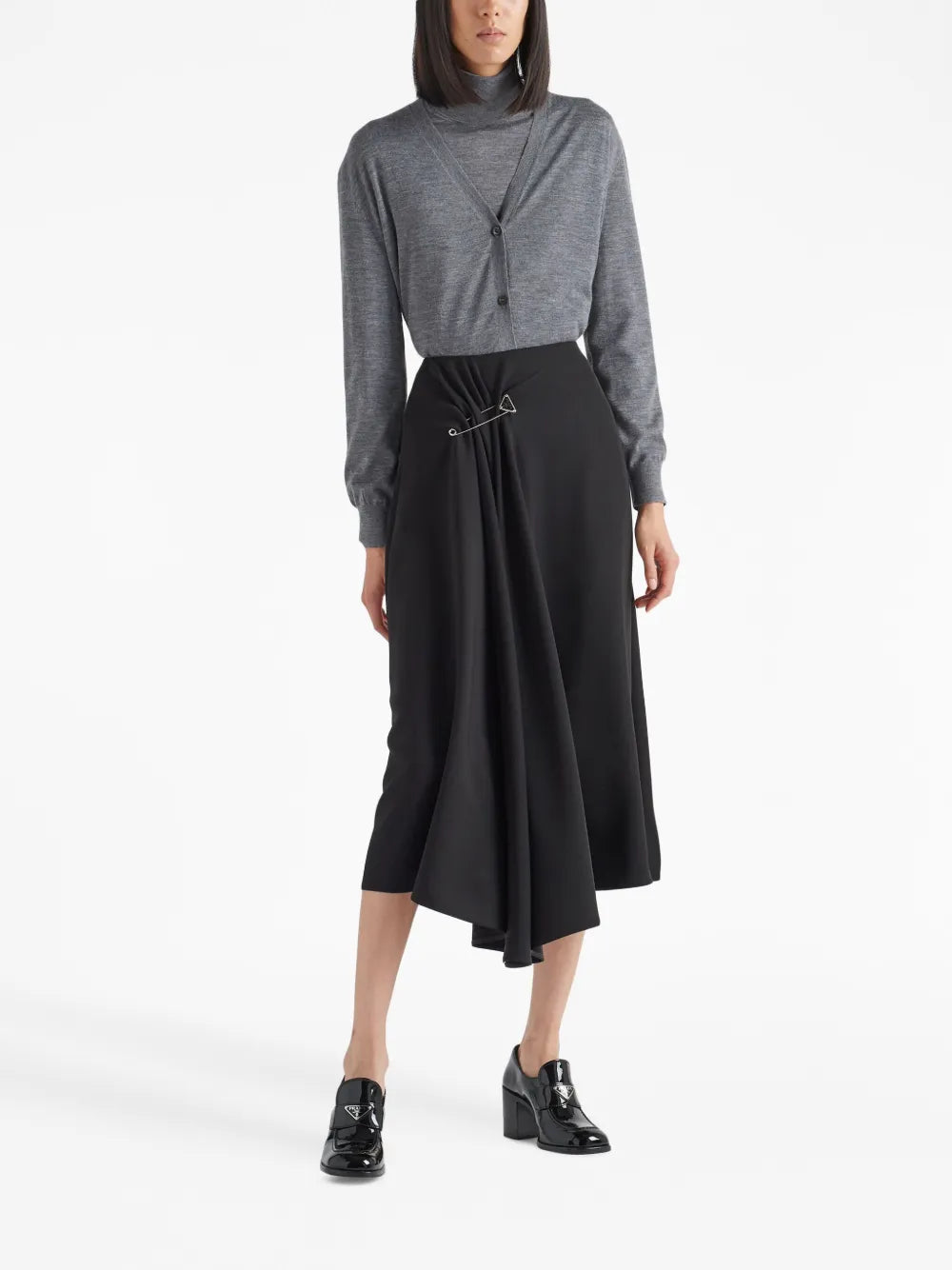 V-Neck Wool-Cashmere Cardigan