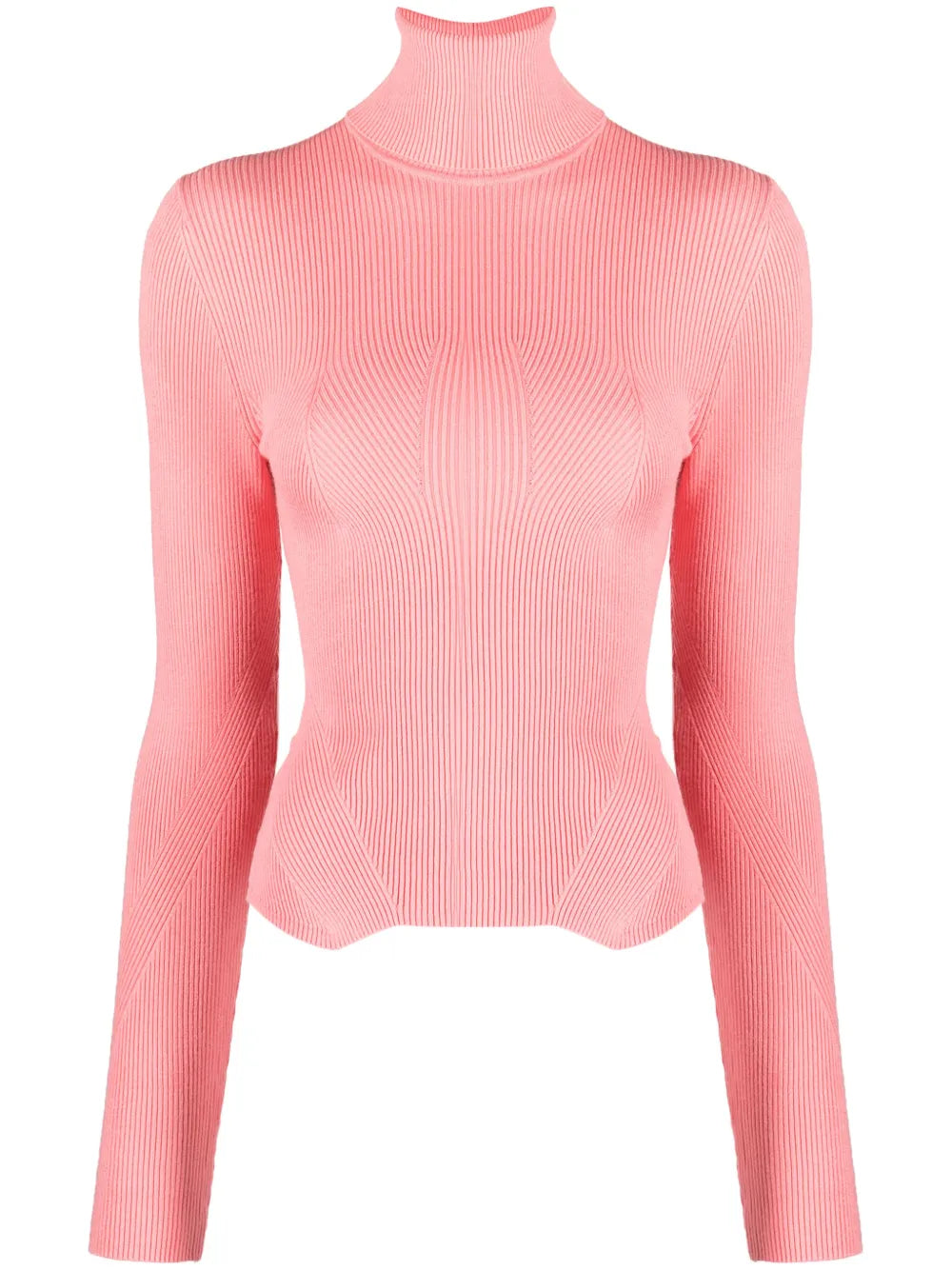 Roll-Neck Ribbed Jumper