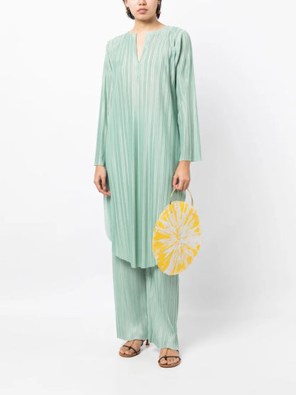 Plissé Trousers Set