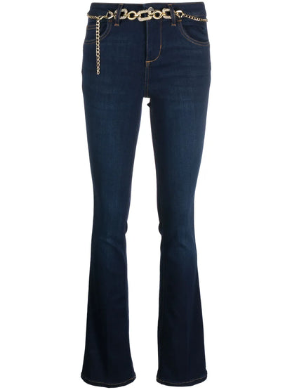 Belted Flared Jeans