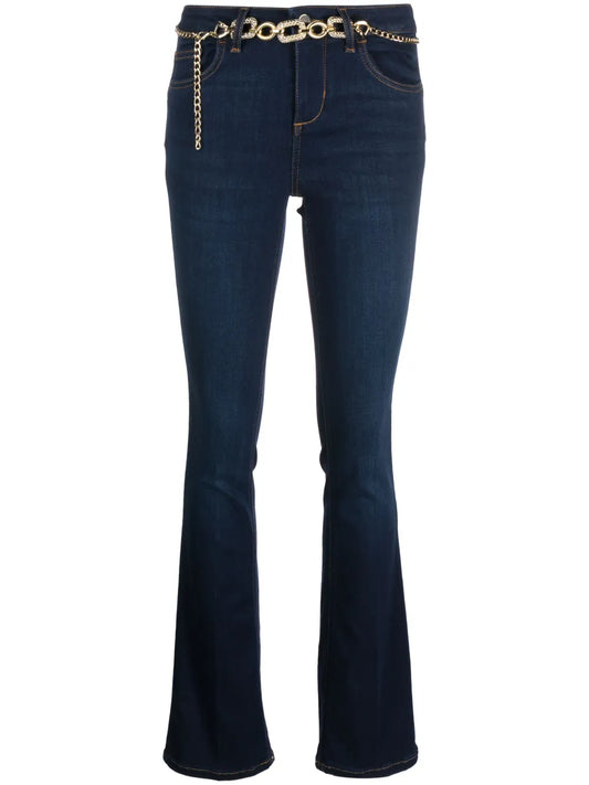 Belted Flared Jeans